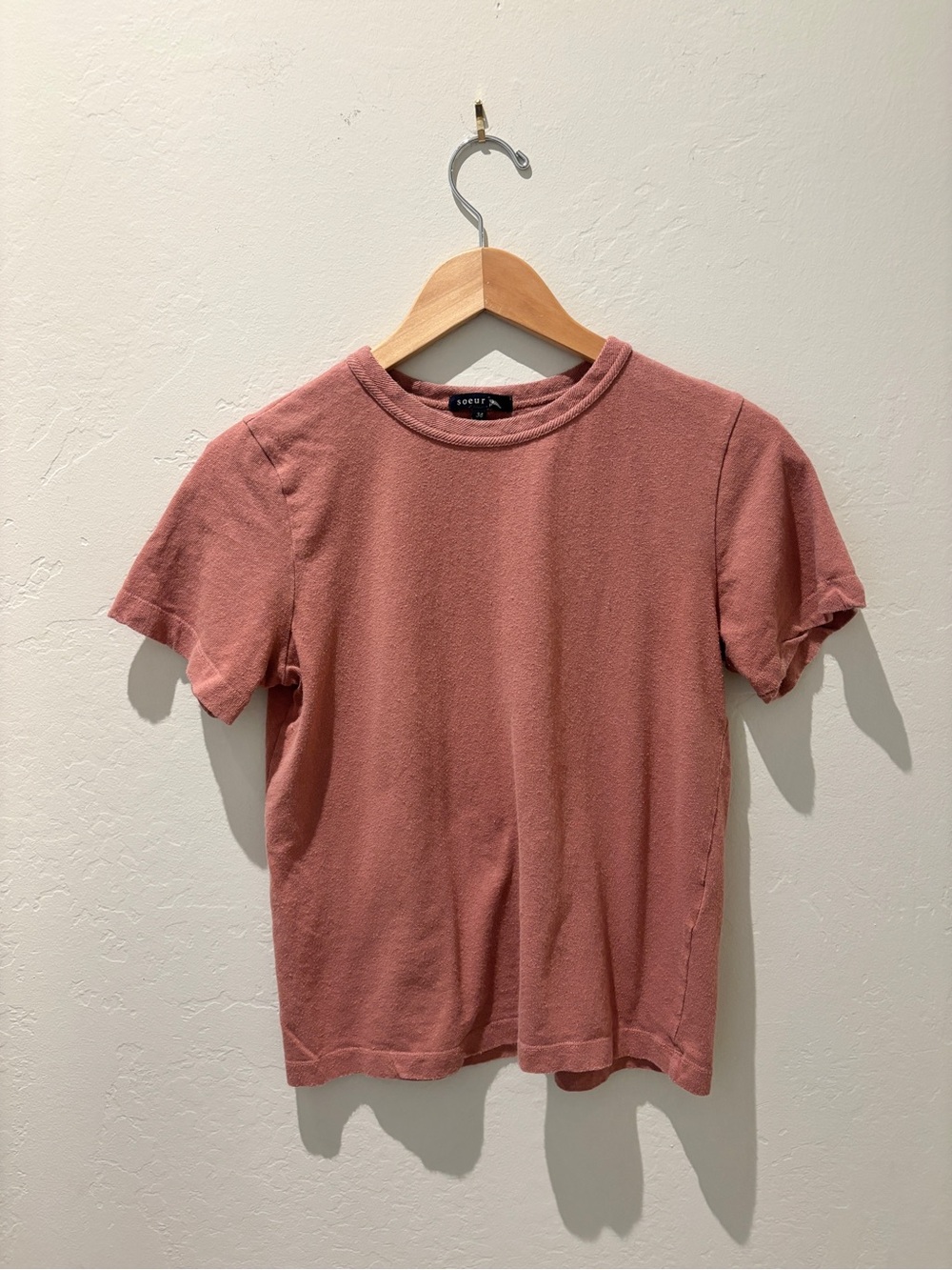 Dusty Rose Short Sleeve Tee 38 by Souer